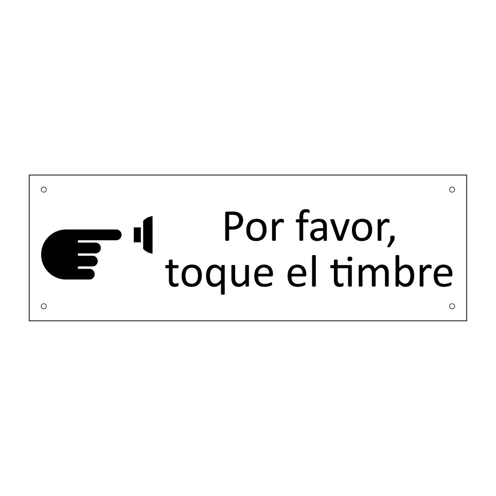 Por favor, toque el timbre