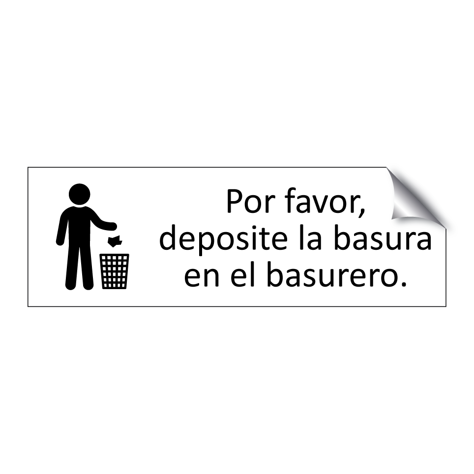 Por favor, deposite la basura en el basurero.