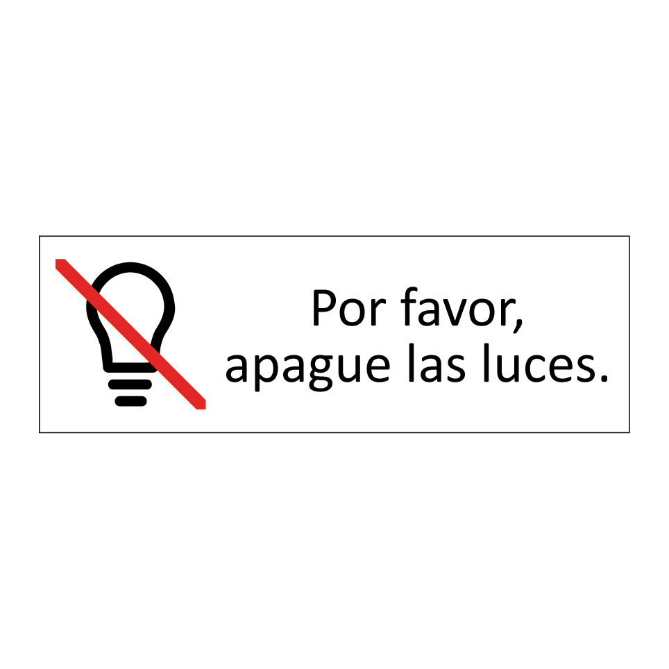 Por favor, apague las luces.