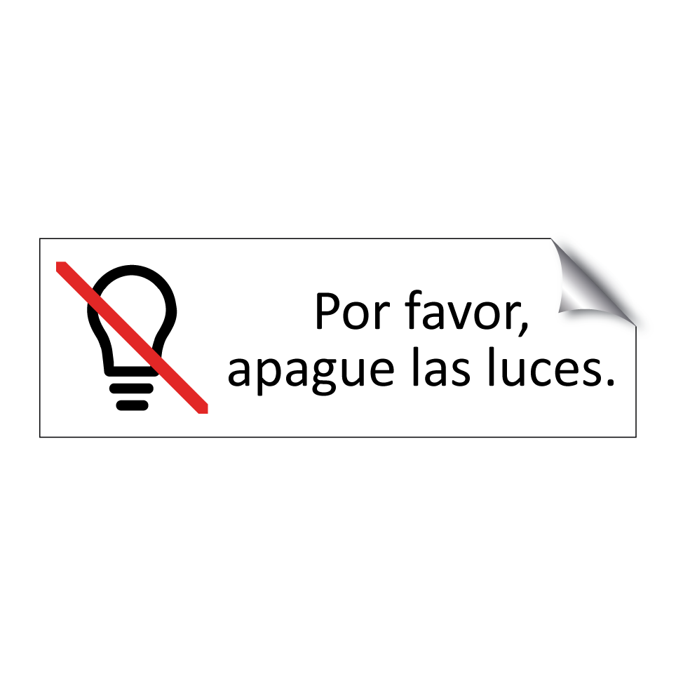 Por favor, apague las luces.