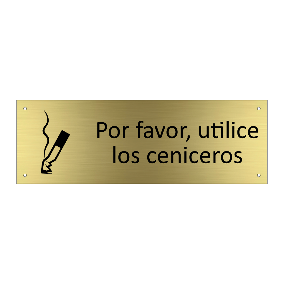 Por favor, utilice los ceniceros
