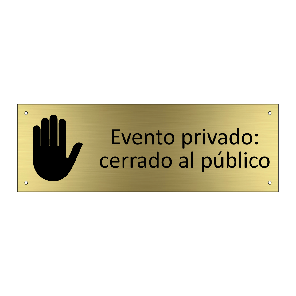 Evento privado: cerrado al público