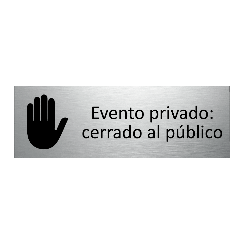 Evento privado: cerrado al público
