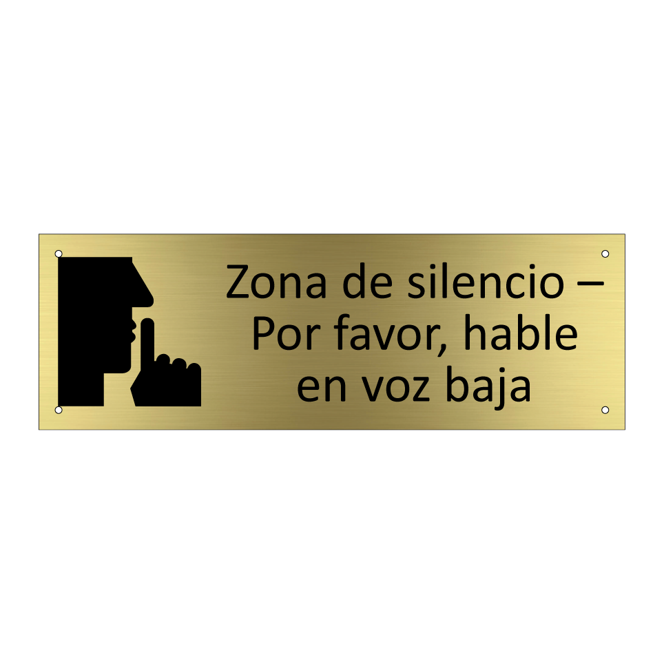 Zona de silencio – Por favor, hable en voz baja