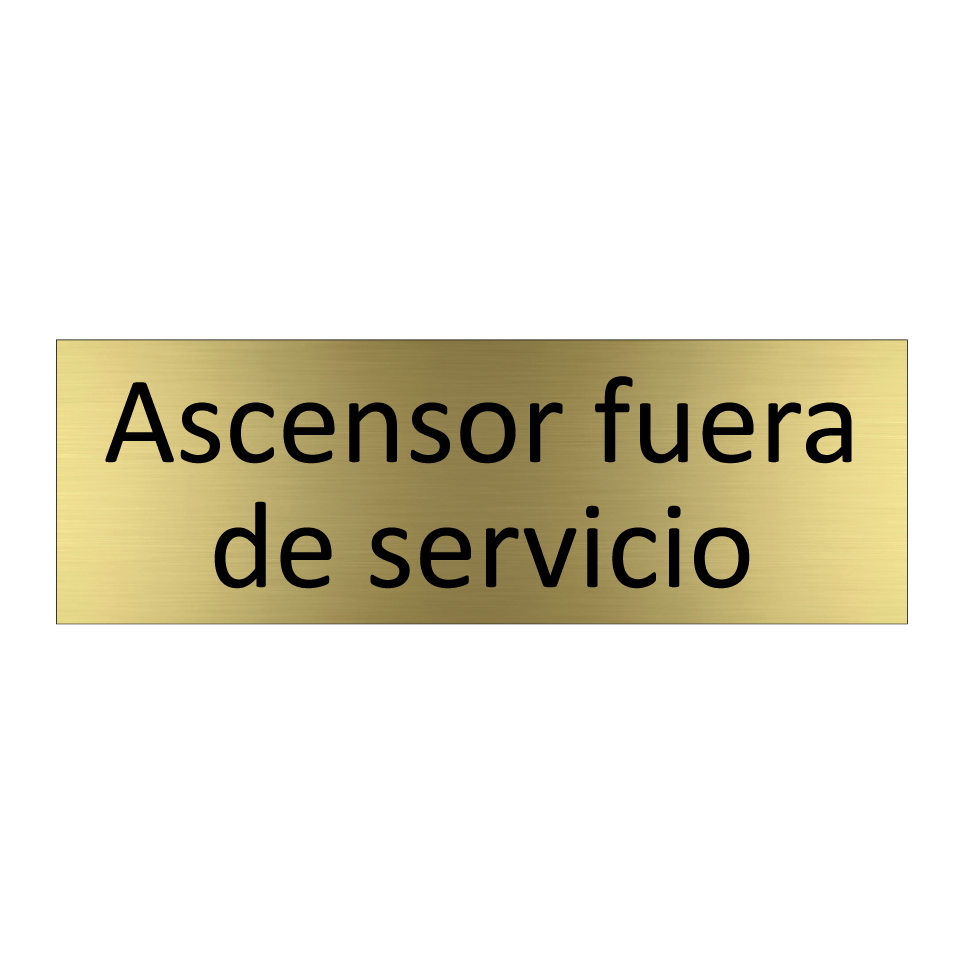 Ascensor fuera de servicio