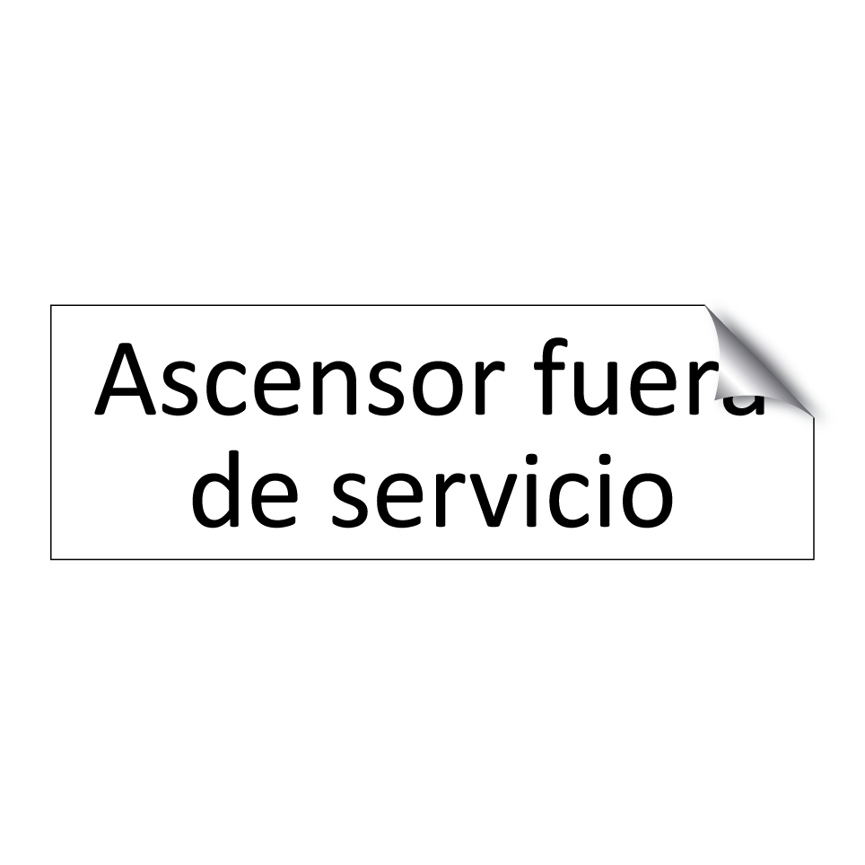 Ascensor fuera de servicio
