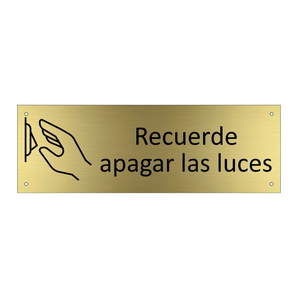 Recuerde apagar las luces