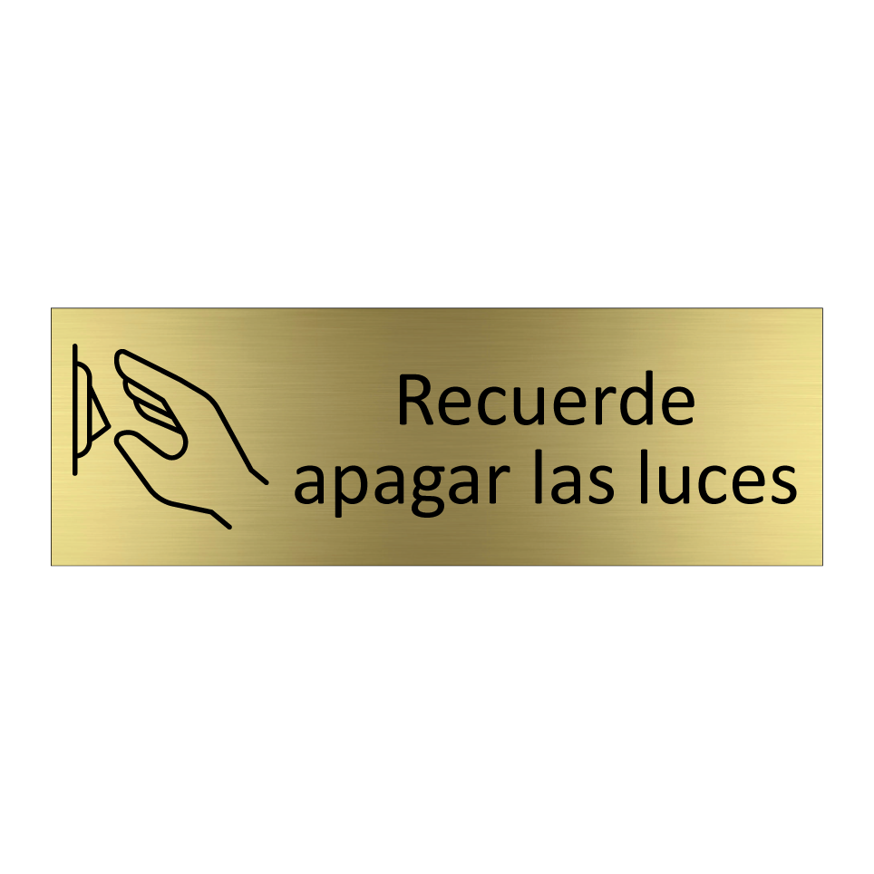 Recuerde apagar las luces