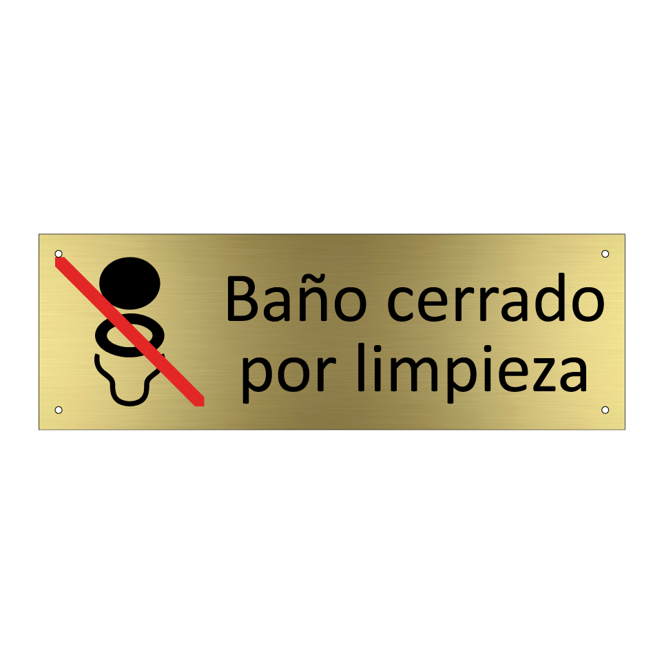 Baño cerrado por limpieza