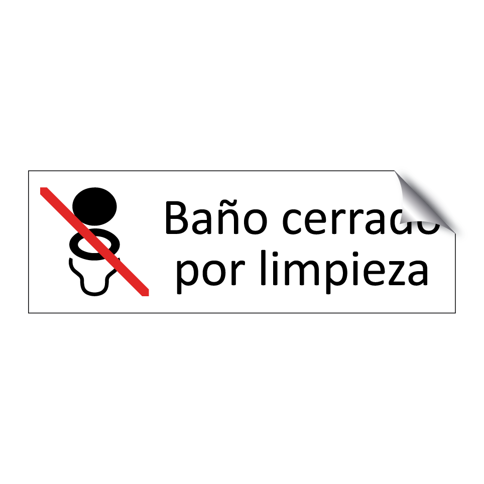 Baño cerrado por limpieza