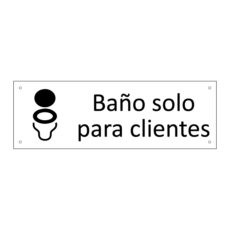 Baño solo para clientes