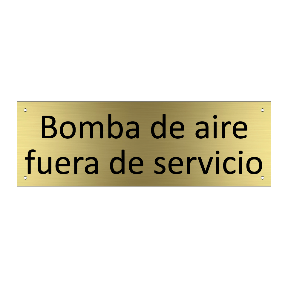 Bomba de aire fuera de servicio