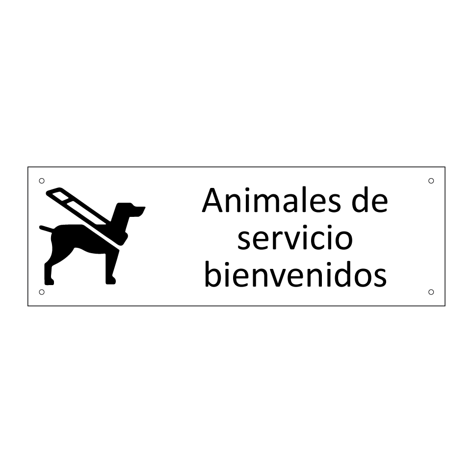 Animales de servicio bienvenidos