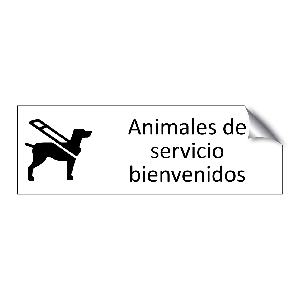 Animales de servicio bienvenidos