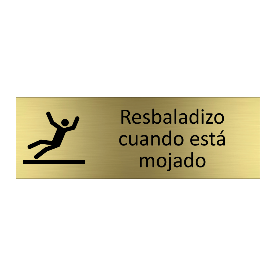 Resbaladizo cuando está mojado