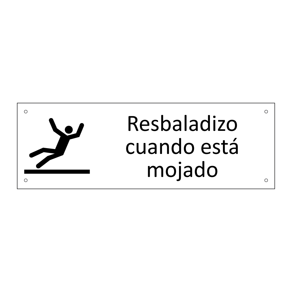 Resbaladizo cuando está mojado