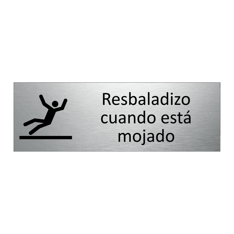 Resbaladizo cuando está mojado