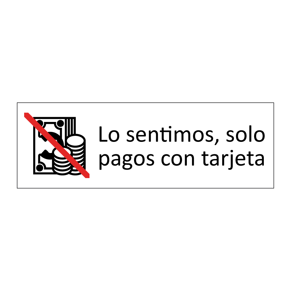 Lo sentimos, solo pagos con tarjeta