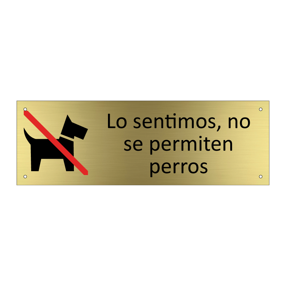 Lo sentimos, no se permiten perros