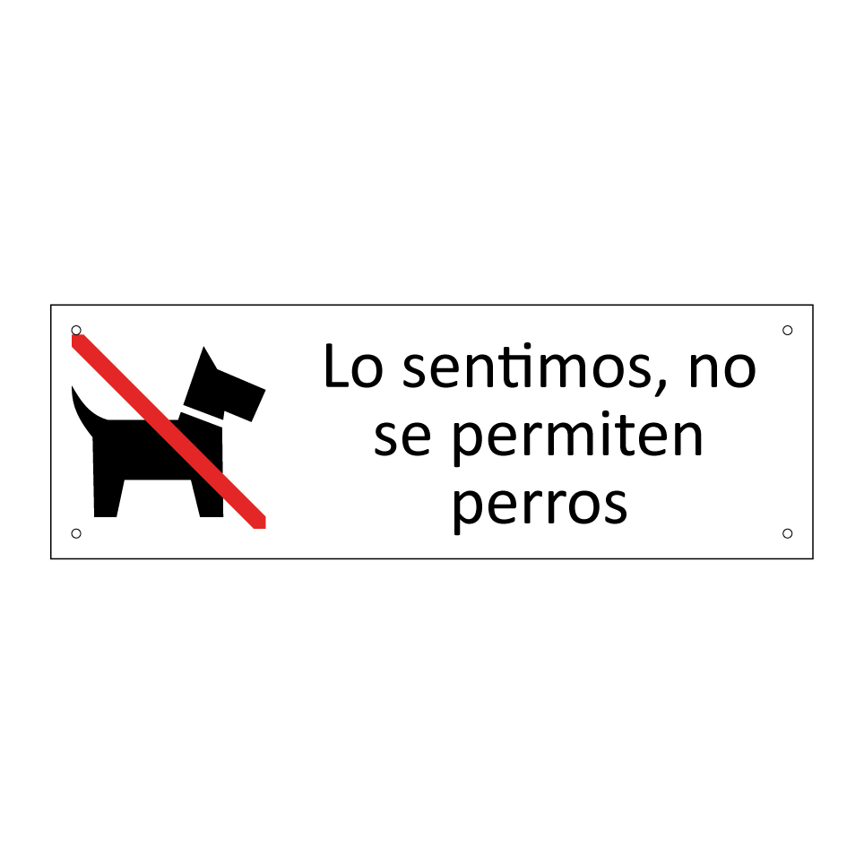 Lo sentimos, no se permiten perros