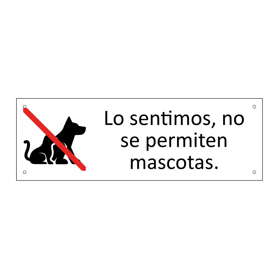 Lo sentimos, no se permiten mascotas.