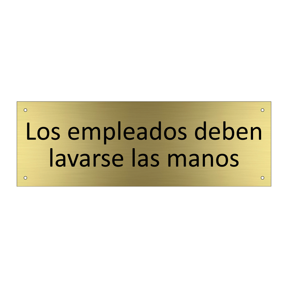 Los empleados deben lavarse las manos