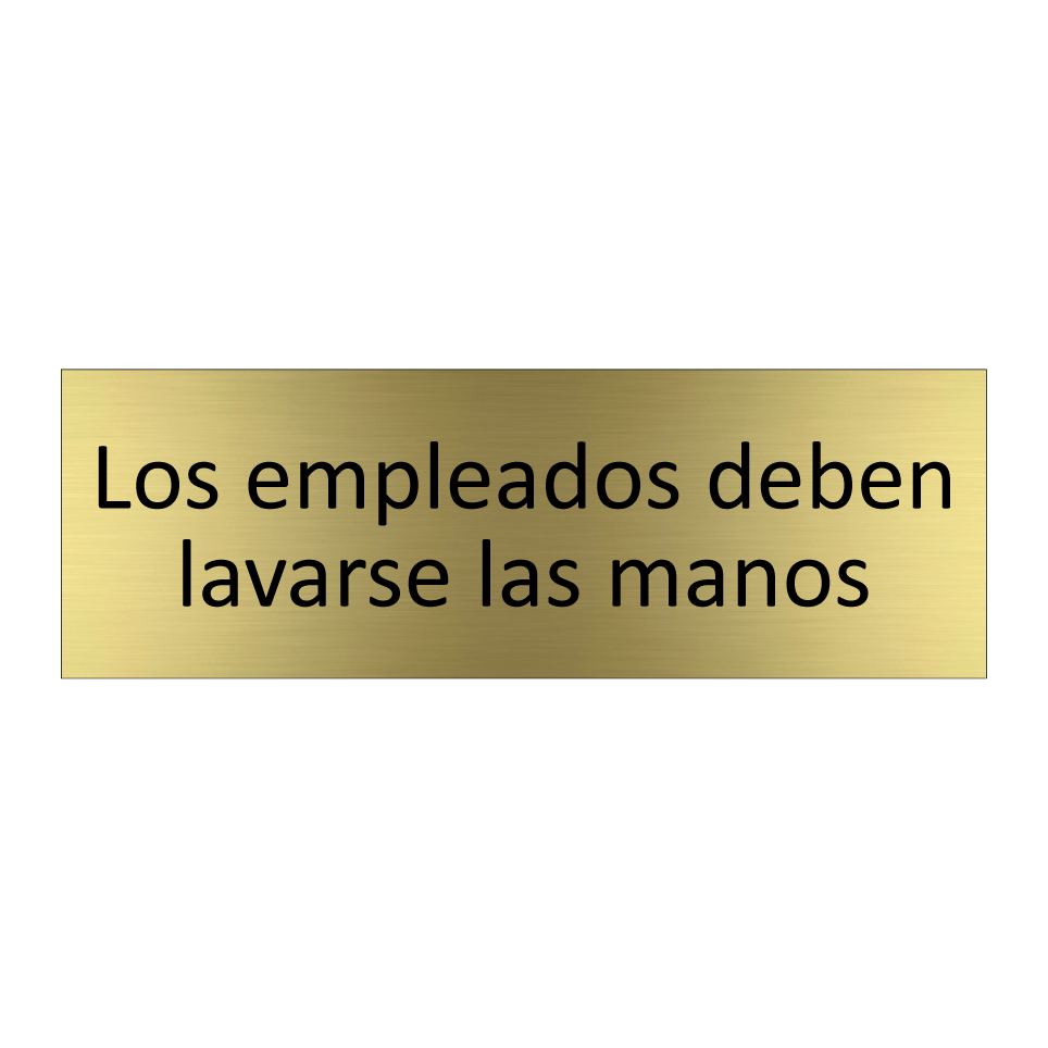 Los empleados deben lavarse las manos