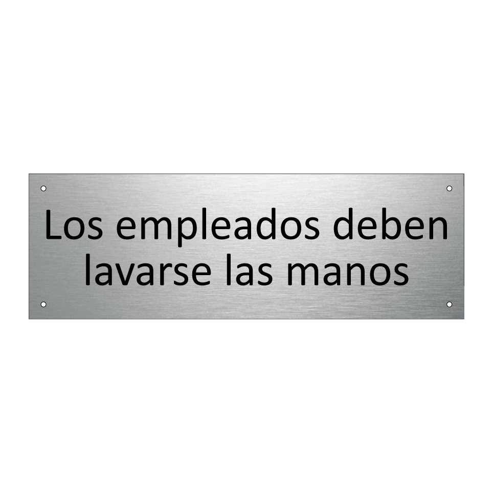 Los empleados deben lavarse las manos