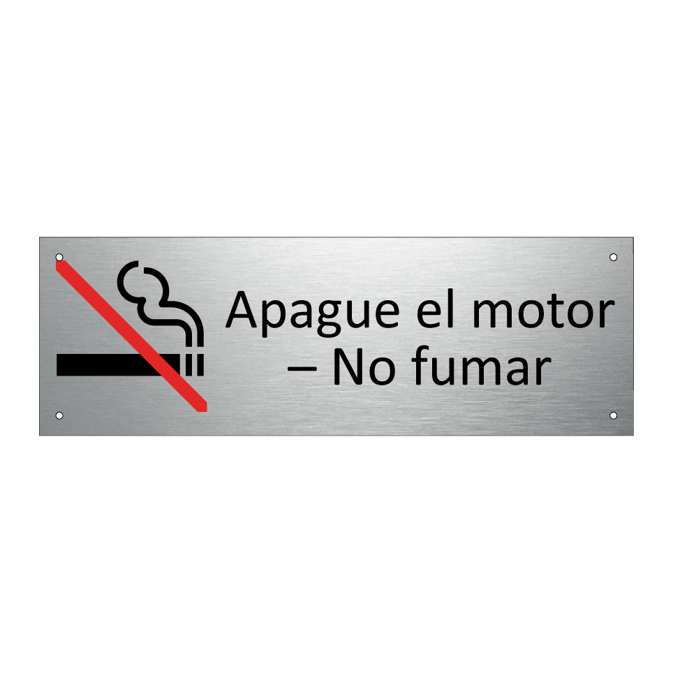 Apague el motor – No fumar
