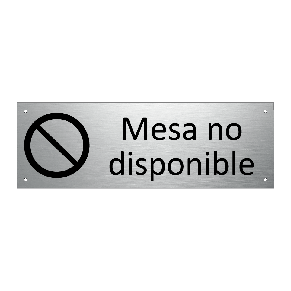 Mesa no disponible