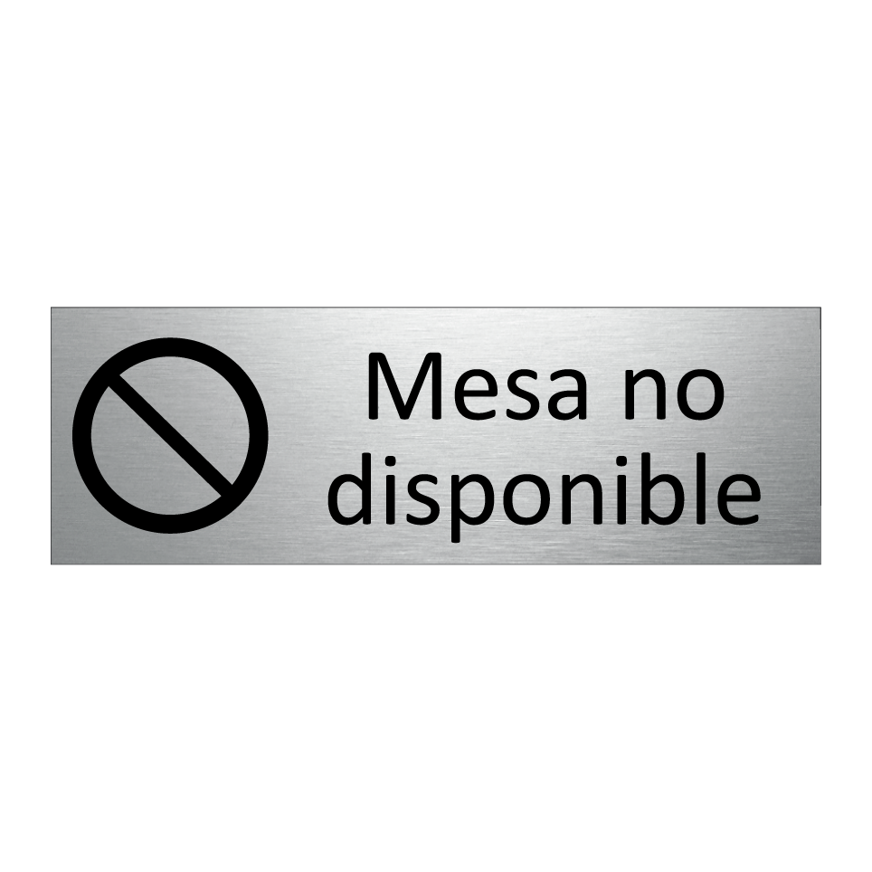 Mesa no disponible