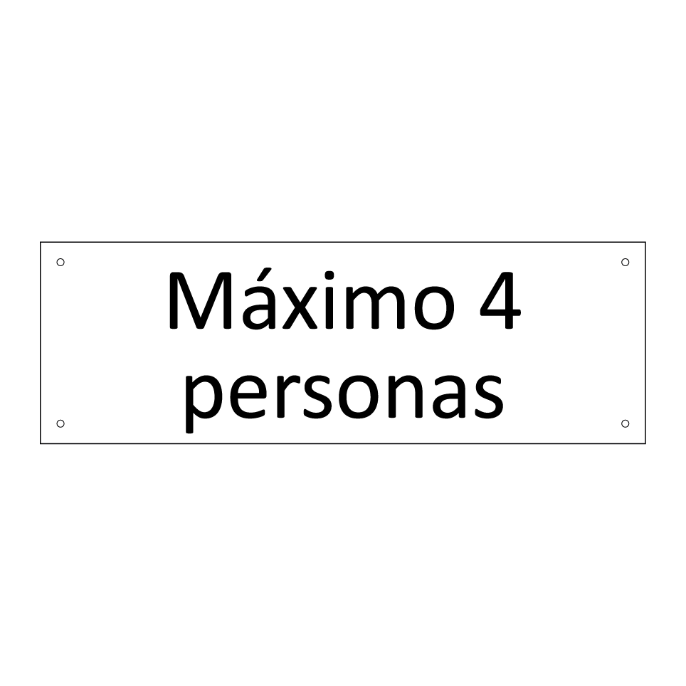 Máximo 4 personas