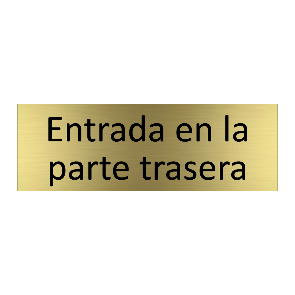 Entrada en la parte trasera