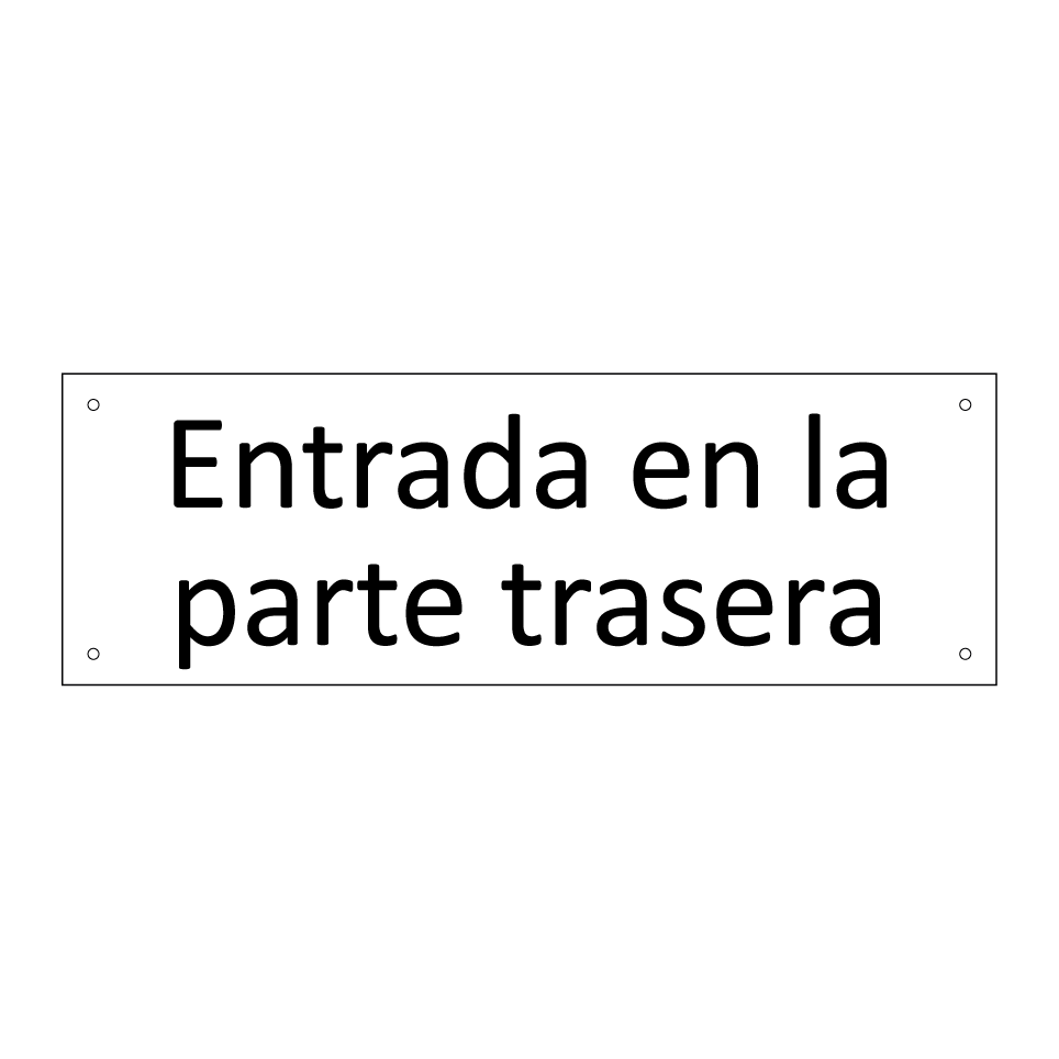 Entrada en la parte trasera