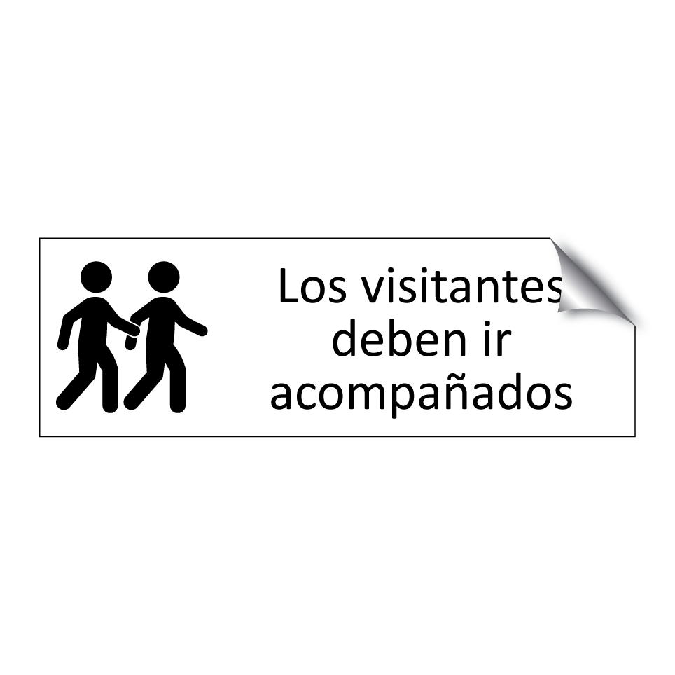 Los visitantes deben ir acompañados