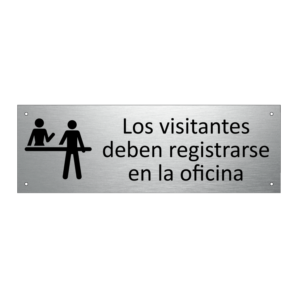 Los visitantes deben registrarse en la oficina