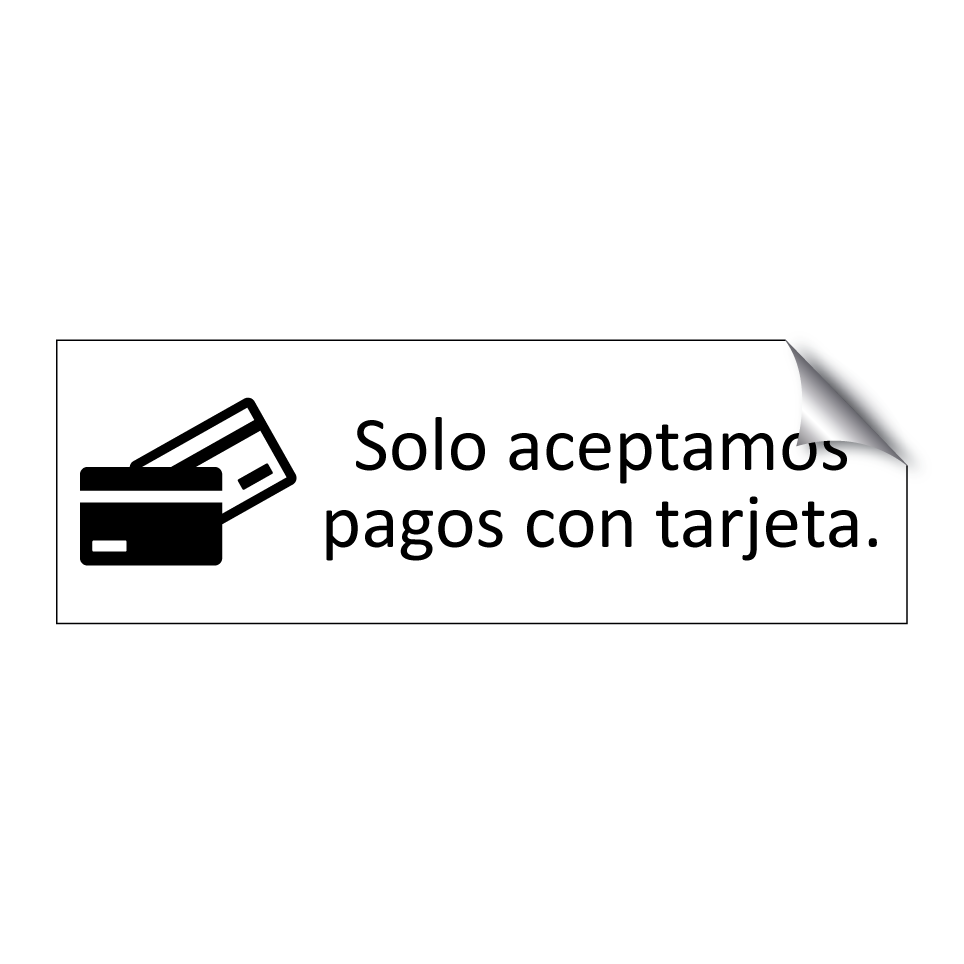 Solo aceptamos pagos con tarjeta.