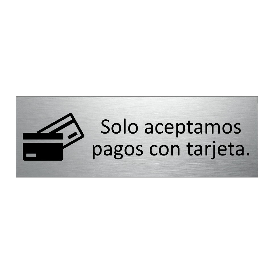 Solo aceptamos pagos con tarjeta.