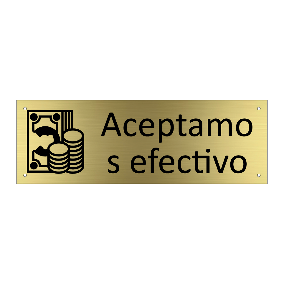 Aceptamos efectivo
