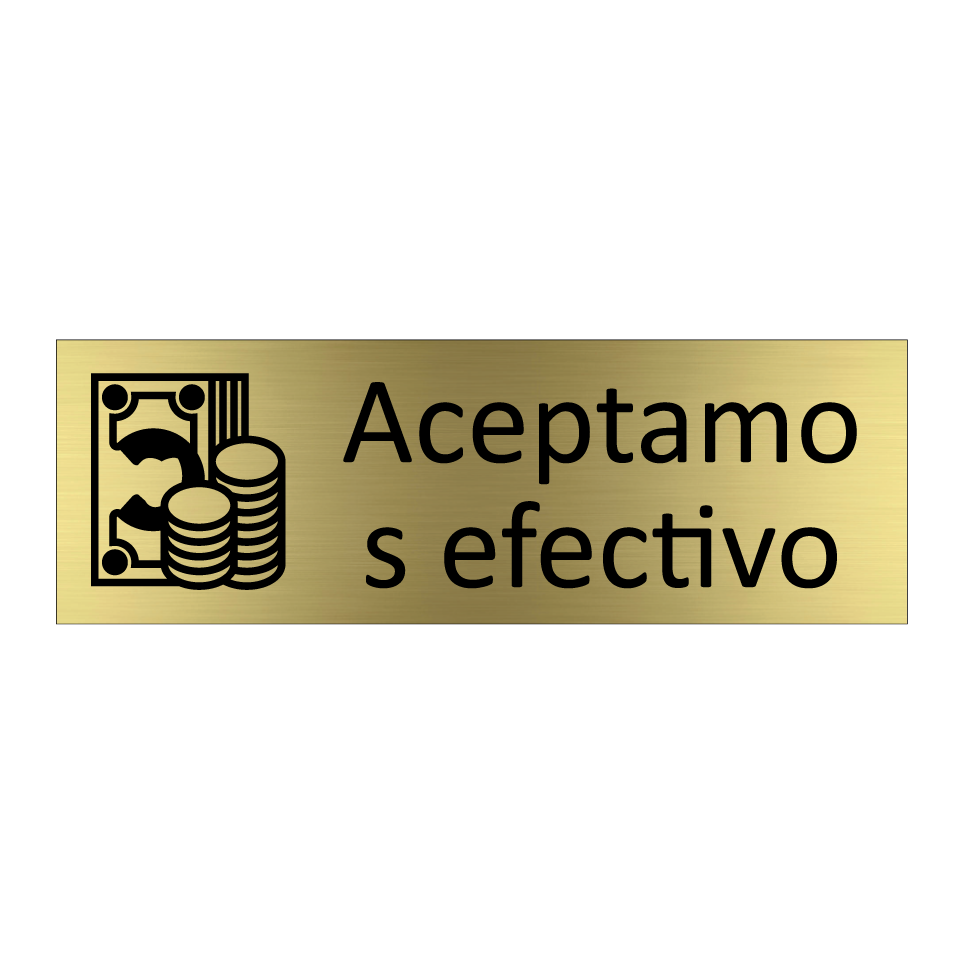 Aceptamos efectivo