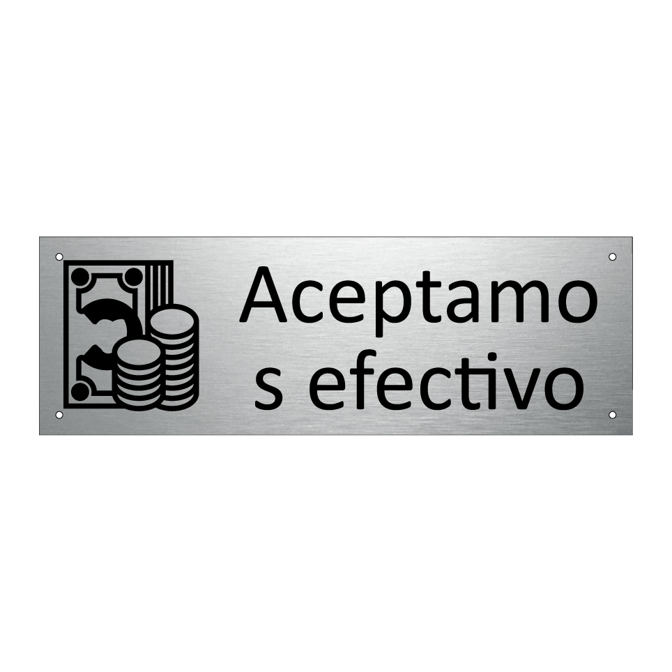 Aceptamos efectivo