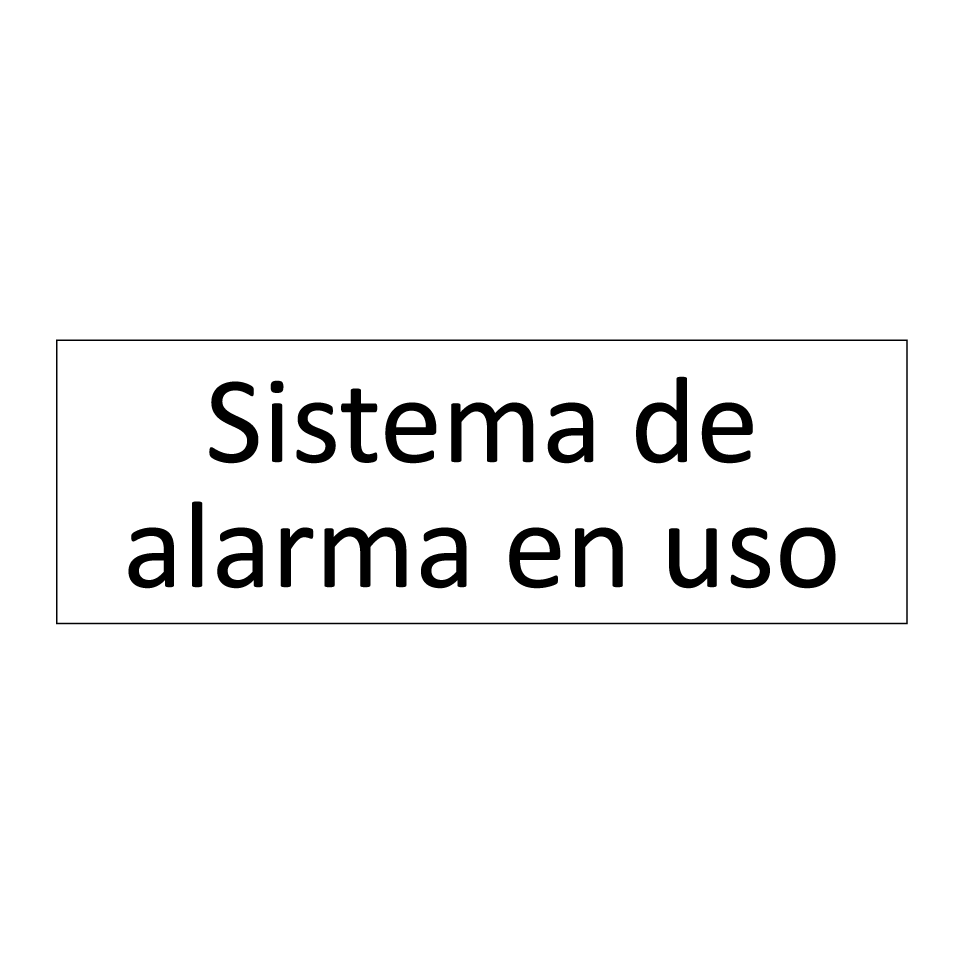 Sistema de alarma en uso