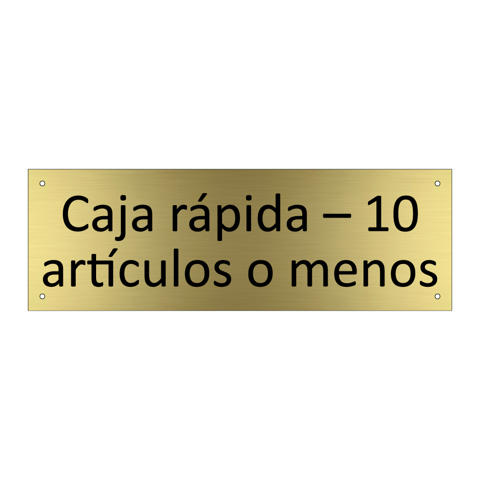 Caja rápida – 10 artículos o menos
