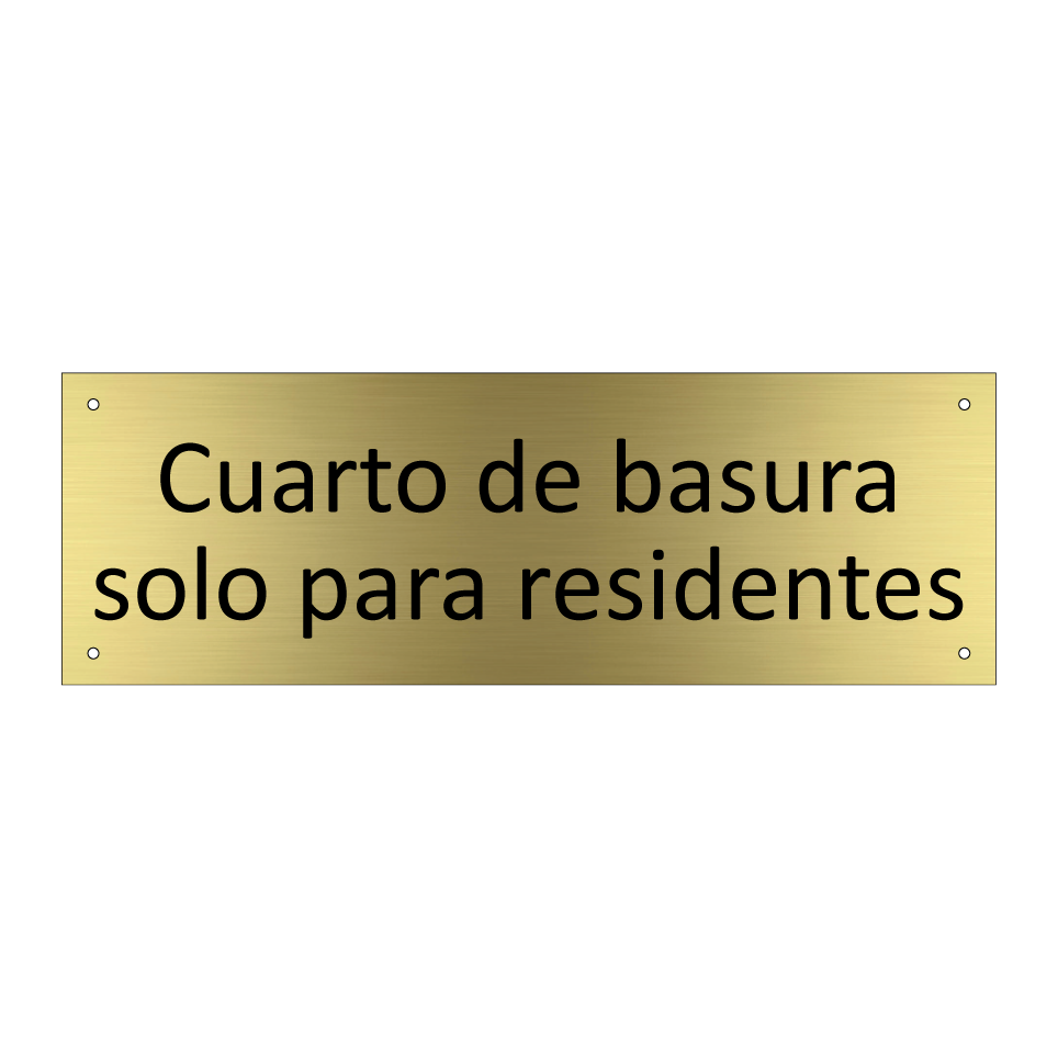 Cuarto de basura solo para residentes