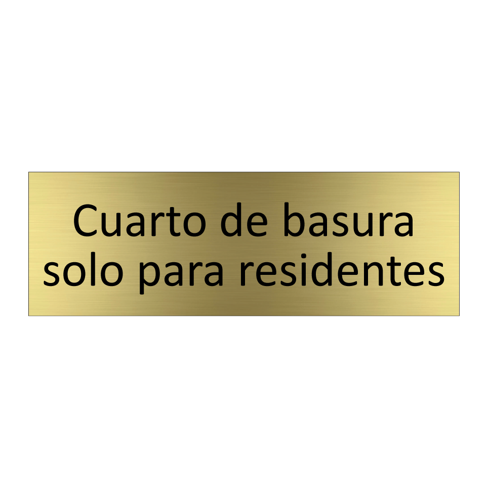 Cuarto de basura solo para residentes