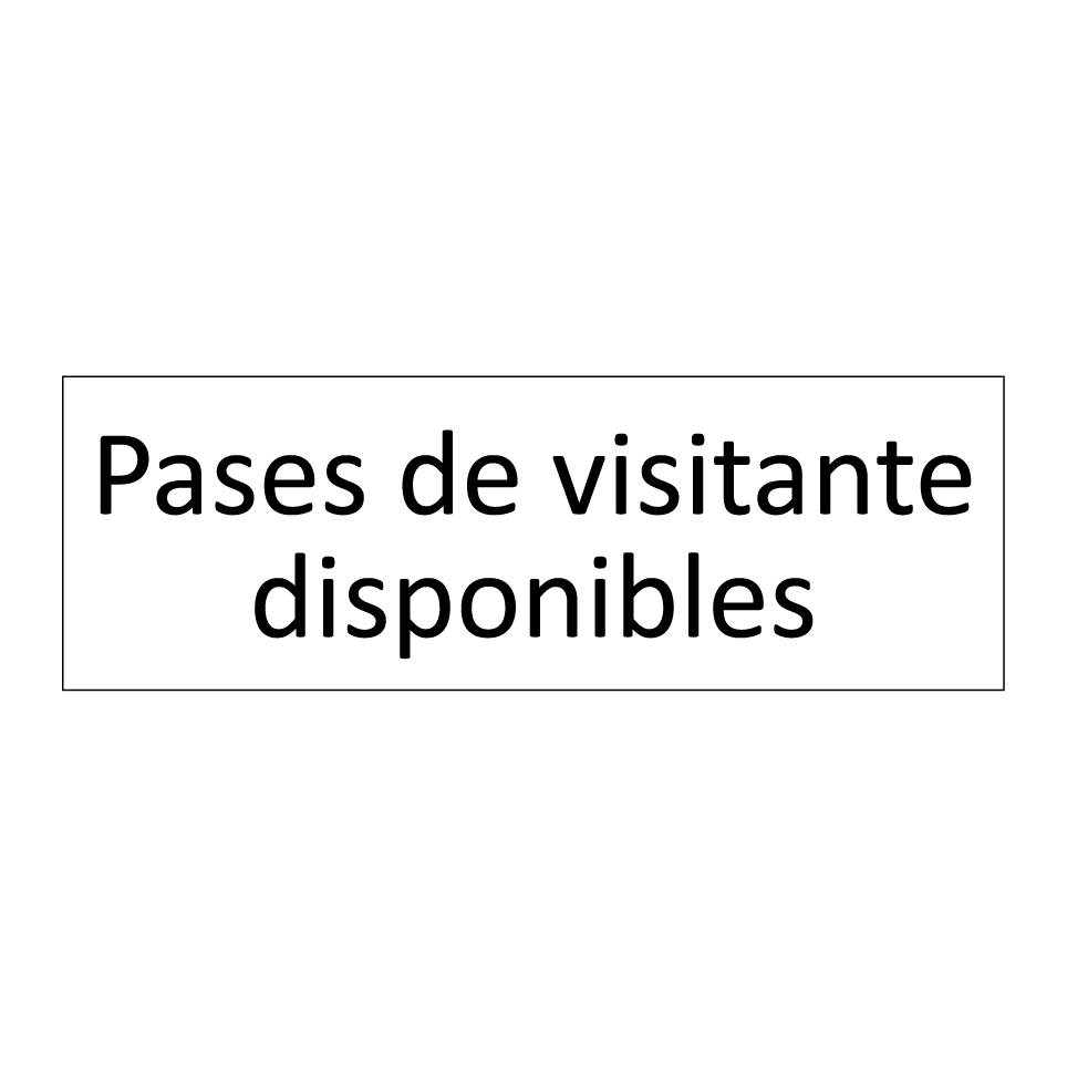 Pases de visitante disponibles
