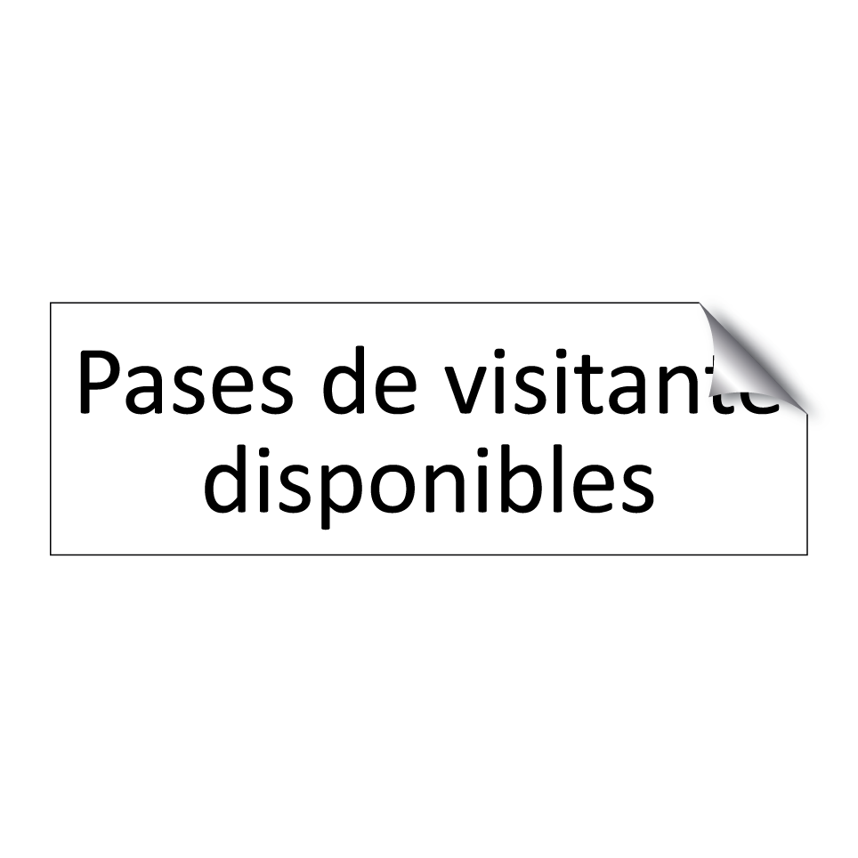 Pases de visitante disponibles