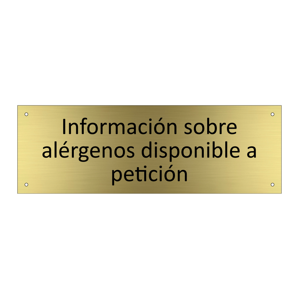 Información sobre alérgenos disponible a petición