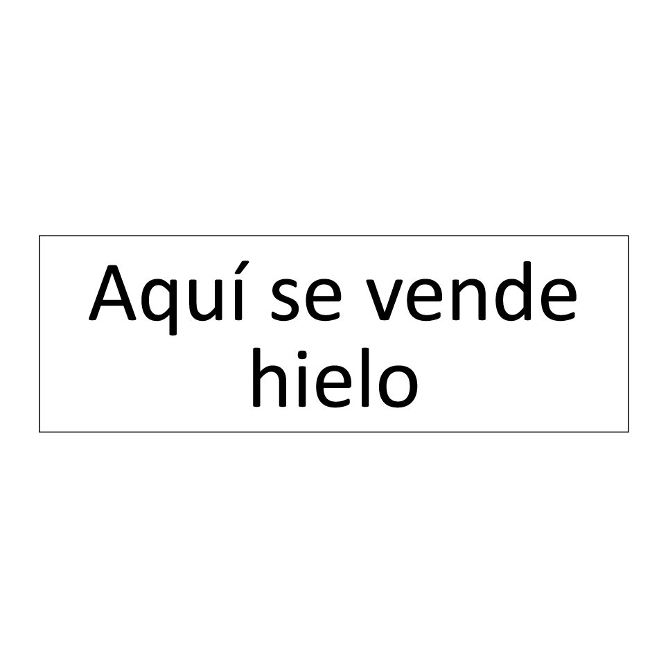 Aquí se vende hielo
