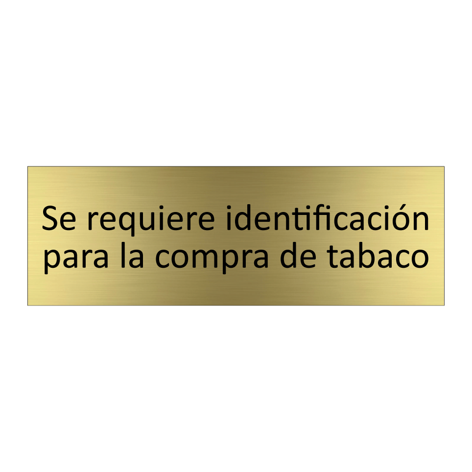 Se requiere identificación para la compra de tabaco